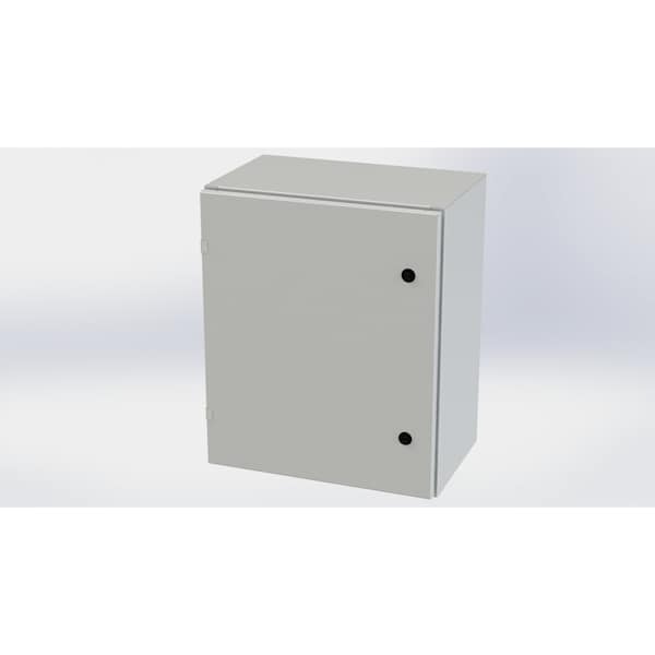 1/4 Turn Latch Electrical Enclosures, 24 in H, 12 in D, 20 in W, NEMA 3R, 4, 12, 13, Carbon Steel